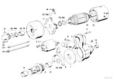 E30 320i M20 Cabrio / Engine Electrical System/  Starter Parts-2