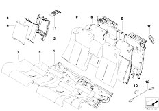 E64 M6 S85 Cabrio / Seats/  Rear Seat Cushion Cover