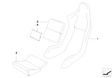 E46 M3 CSL S54 Coupe / Seats Recaro Sp S Seat Cover