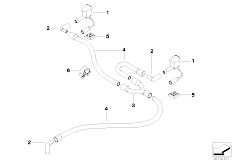 E64 645Ci N62 Cabrio / Vehicle Electrical System/  Hose Lines Windscreen Washer System