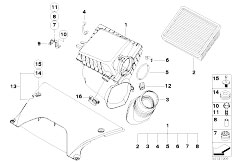 E53 X5 4.4i N62 SAV / Fuel Preparation System Suction Silencer Filter Cartridge