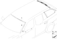 E61N 523i N53 Touring / Vehicle Trim/  Glazing Single Parts