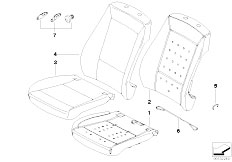 E87N 123d N47S 5 doors / Seats/  Basic Seat Upholstery Parts