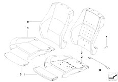 E91N 330i N53 Touring / Seats/  Sports Seat Upholstery Parts