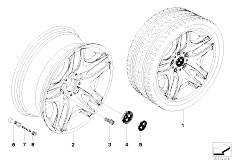 E60 525i M54 Sedan / Wheels/  Bmw Alloy Wheel Double Spoke 129