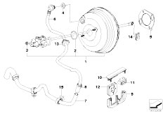 E53 X5 4.8is N62 SAV / Brakes Power Brake Unit Depression-2