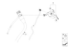 E83 X3 3.0i M54 SAV / Fuel Supply Carbon Canister Mounting Parts