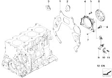 E46 320Cd M47N Cabrio / Engine/  Engine Block Mounting Parts