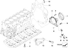 E61 530d M57N Touring / Engine/  Engine Block Mounting Parts