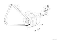 E30 M3 S14 Cabrio / Engine Electrical System/  Fan Belt