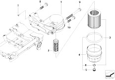 E61 545i N62 Touring / Engine/  Lubrication System Oil Filter