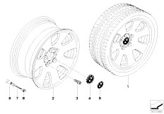 E66 745Li N62 Sedan / Wheels/  Bmw Light Alloy Wheel Spider Spoke 165