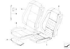 E64 650i N62N Cabrio / Seats Upholstery Parts For Front Seat