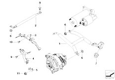 E65 745d M67N Sedan / Engine Electrical System Battery Cable Cable Starter