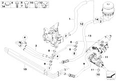 E92 330i N52N Coupe / Steering/  Power Steering Oil Pipe Active Steering