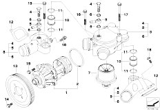 E60 M5 S85 Sedan / Engine/  Waterpump Thermostat