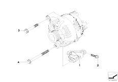E63N 635d M57N2 Coupe / Engine Electrical System/  Alternatormounting Parts