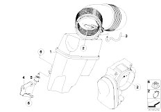 E65 730i N52 Sedan / Fuel Preparation System/  Rubber Boot With Resonator