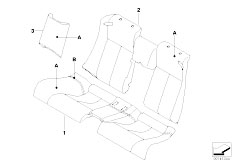 E64N 650i N62N Cabrio / Individual Equipment/  Individual Cover Seat Rear Leather