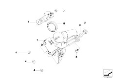 E61 550i N62N Touring / Vehicle Electrical System/  Single Parts For Rear Window Wiper