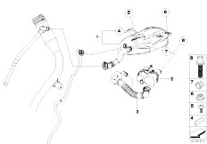 E83 X3 3.0i M54 SAV / Fuel Supply Carbon Canister Mounting Parts-2