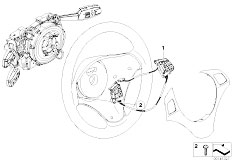 E93 330d M57N2 Cabrio / Steering/  Retrofit Multi Functional Steering Wheel