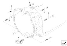 E61 520d M47N2 Touring / Automatic Transmission/  Gearbox Mounting Parts