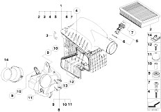 E65 740i N62N Sedan / Fuel Preparation System Suction Silencer Filter Cartridge-2