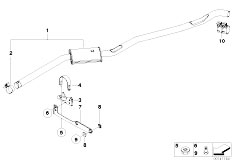 E83N X3 3.0sd M57N2 SAV / Exhaust System Front Silencer