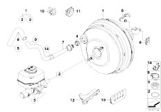 E83 X3 2.0i N46 SAV / Brakes Power Brake Unit Depression