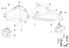 E83 X3 2.0i N46 SAV / Engine And Transmission Suspension Engine Suspension