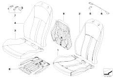 E85 Z4 2.2i M54 Roadster / Seats/  Basic Seat Upholstery Parts