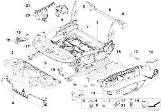 E87 120i N46 5 doors / Seats/  Front Seat Rail Electrical Single Parts