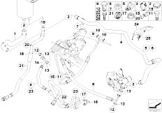 E61 545i N62 Touring / Steering/  Power Steering Oil Pipe Active Steering-2