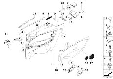 E36 320i M52 Cabrio / Vehicle Trim/  Lateral Trim Panel Rear