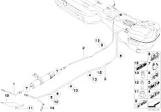 E91 320d N47 Touring / Fuel Supply/  Fuel Pipes Mounting Parts