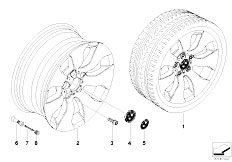 E90 325i N52N Sedan / Wheels/  Bmw Light Alloy Wheel Spider Spoke 158