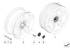 E90 316i N43 Sedan / Wheels/  Bmw Light Alloy Wheel Spider Spoke 199
