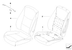 E91 323i N52N Touring / Seats/  Basic Seat Upholstery Parts