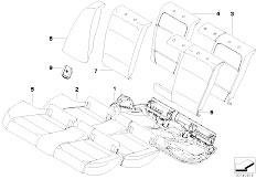 E90 M3 S65 Sedan / Seats Through Loading Facility Seat Cover