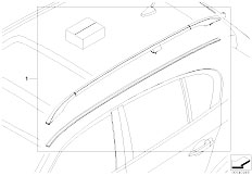 E61 550i N62N Touring / Vehicle Trim/  Retrofit Kit Roof Railing