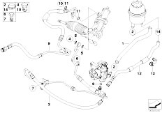 E63N 630i N52N Coupe / Steering/  Hydro Steering Oil Pipes-2
