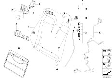 E46 323Ci M52 Cabrio / Seats/  Rear Panel Basic Seat And Sports Seat