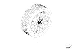 E91 320i N43 Touring / Wheels/  Compl Wint Tyre Wheel Radial Styling 32