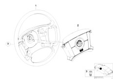 E39 530i M54 Sedan / Steering/  Steering Wheel Airbag Smart