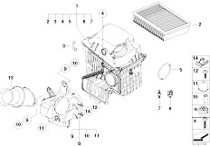 E66 760Li N73 Sedan / Fuel Preparation System/  Suction Silencer Filter Cartridge