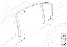E90N 330i N52N Sedan / Vehicle Trim/  Cover Window Frame Door Rear