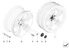 E61 525i M54 Touring / Wheels/  Bmw Alloy Wheel M Double Spoke 184