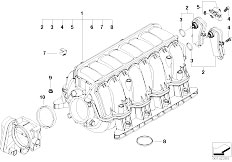 E64N 650i N62N Cabrio / Engine/  Intake Manifold System