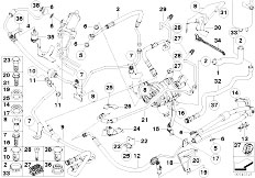 E64N 635d M57N2 Cabrio / Steering/  Power Steering Oil Pipe Dynamic Drive-2
